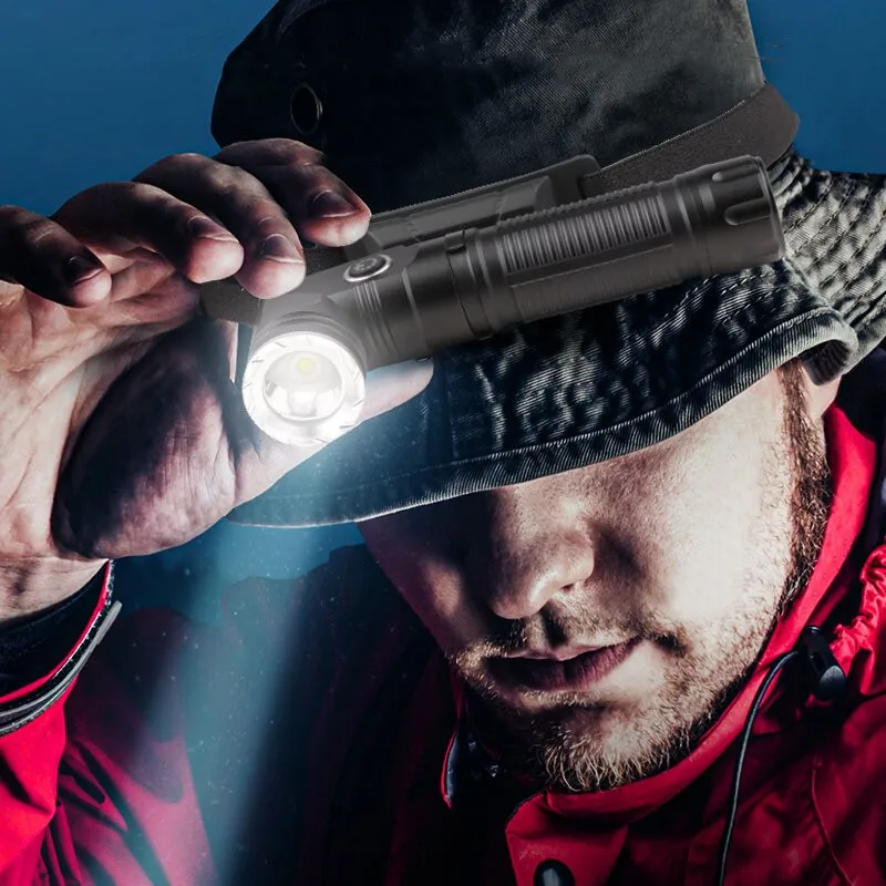 W373 XPG LED Headlamp USB-C Fast Charging IPX4 Waterproof Mini Portable Magnetic Headlight L-Shape Flashlight Outdoor Work Light