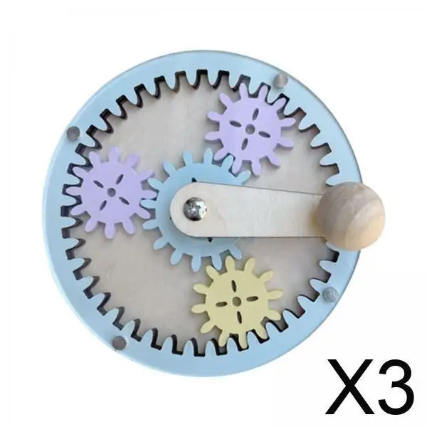 

Деревянная развивающая доска Монтессори с шестеренками: игрушка-головоломка для раннего развития и сенсорной тренировки дошкольников