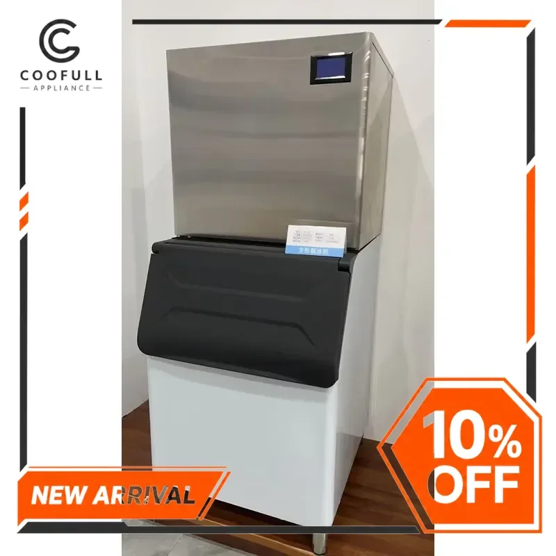 320kg Day Commercial Ice Maker Machine Split Type High Production Ice Cube Maker for Business Bar Restaurant Hotel Shop Use