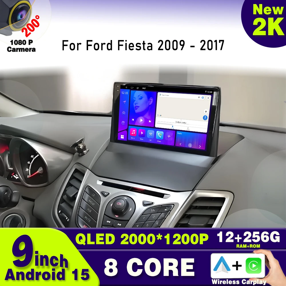 

Android 15 Car Radio For Ford Fiesta 2009 2010 2011 - 2017 android Auto Multimedia Stereo Player Carplay Navigation GPS WIFI
