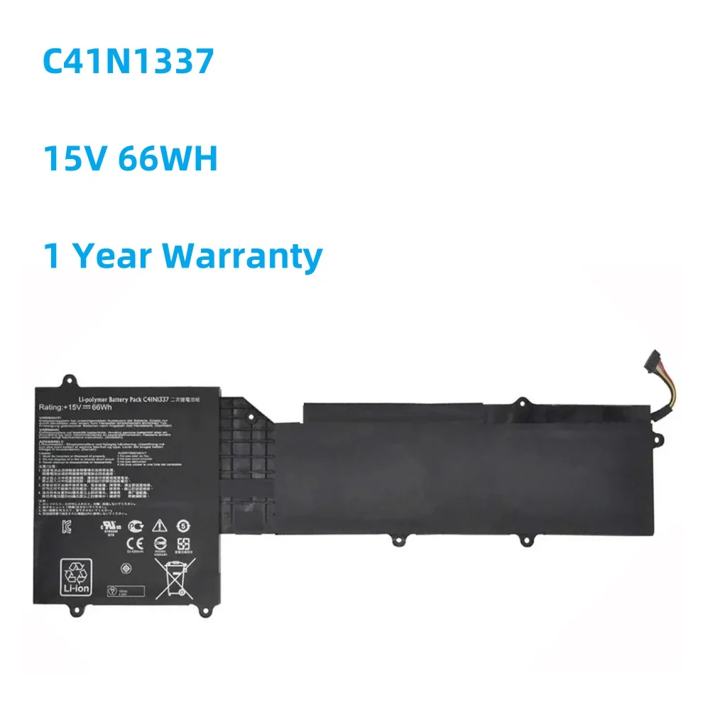 Bateria do portátil c41n1337 15v 66wh, para asus tudo em um portátil ar pt2001 notebook 19,5 polegadas