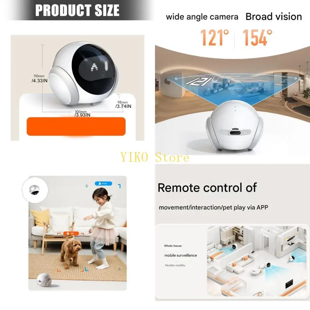 

K32C Intelligent AI Remote Pet Monitoring for Family Security App Control Movability Quite Clear Camera Interactive Voice