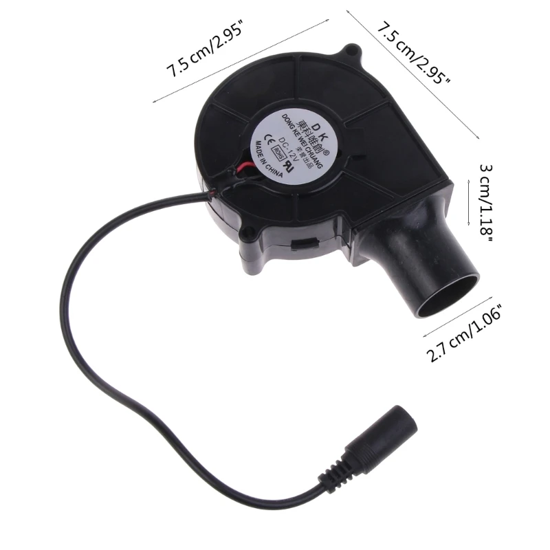 F92C 12V 7530 Air sopladores cocción BBQ BLOWER PORTABLE BARBEQUE AIR SOPERS