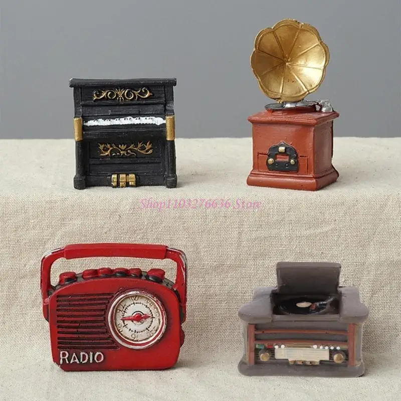 R6FD Bookcase Small Ornaments Resin Newborn Photography Prop Bar Coffee Shop Prop