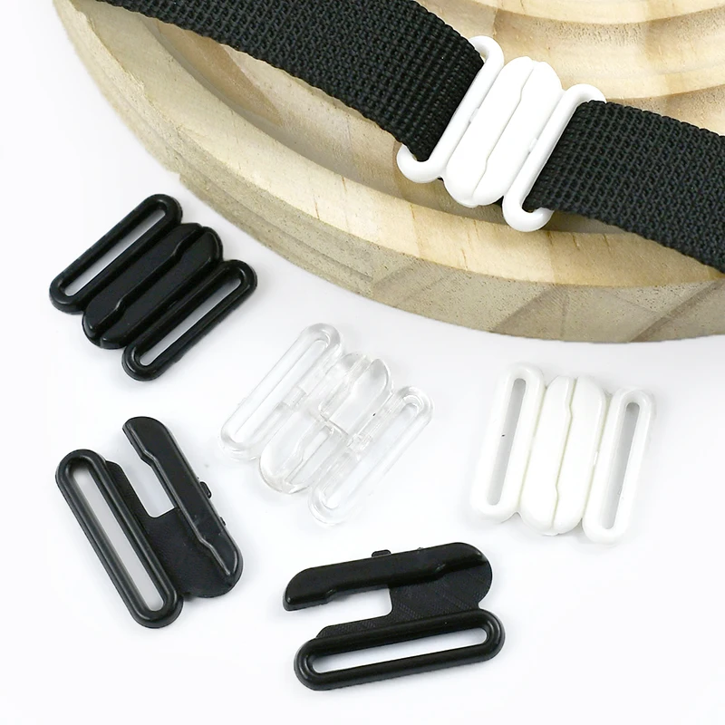 

50/100Pcs Plastic Bra Buckles Clip for Underwear 10/12/15/20mm Bikini Hooks Strap Adjust Closure Clasp Maternity Nursing Button