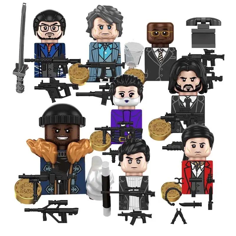 TP1008 John Wick Movies Winston Judges Dolls Mini Thriller Building Blocks Figures Kids Educational Toys Children Gifts