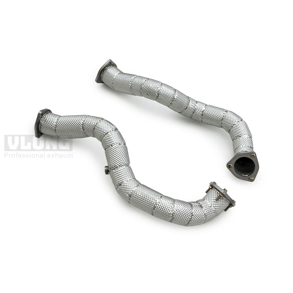 Thermal Wrap Insulated Straight Through Exhaust Pipe For Porsche 718 GT4 RS 4.0L Sport Car Modification Parts