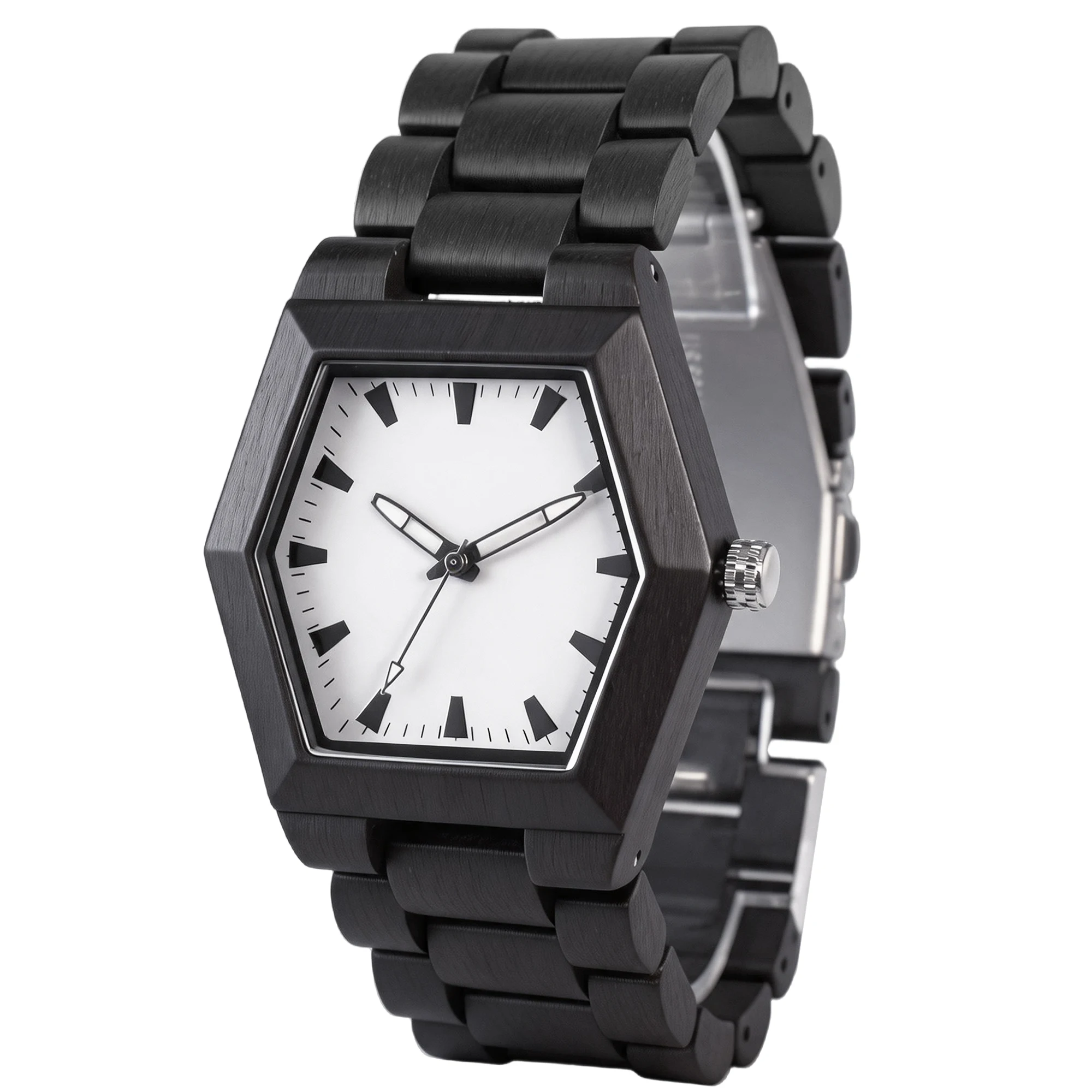 Men's Quartz Watch Unique Simple Fashion Wooden Design Stylish Timepiece for Casual Wear