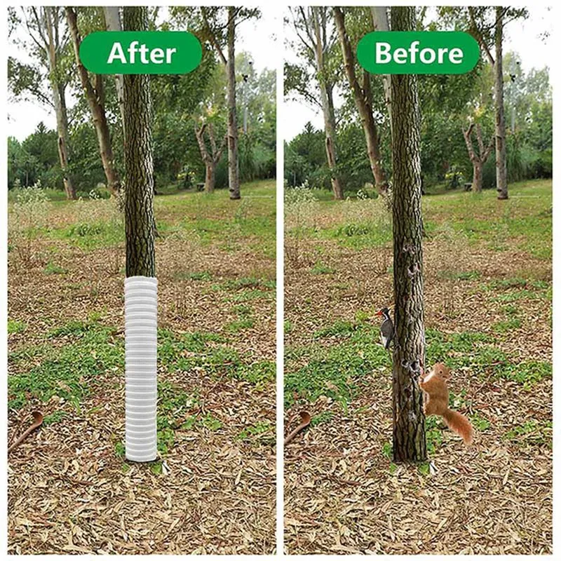Protector de maletero de 6 piezas, envoltura de árbol en espiral blanca para proteger plantas jóvenes de ciervos, conejos, roedores, cortadoras