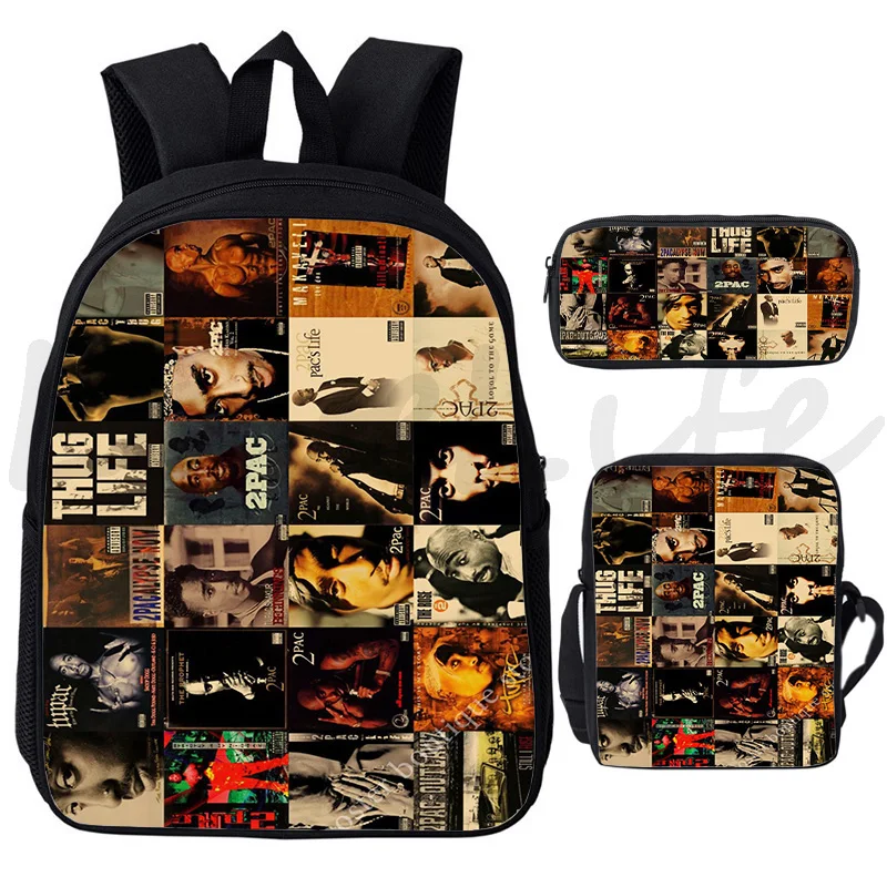 Adolescente Bookbags para meninos, Legends Mochilas Escolares, Teenage Book Bags, Mochila Adolescente, Design de Moda, 2Pac, 3 PCs por Conjunto