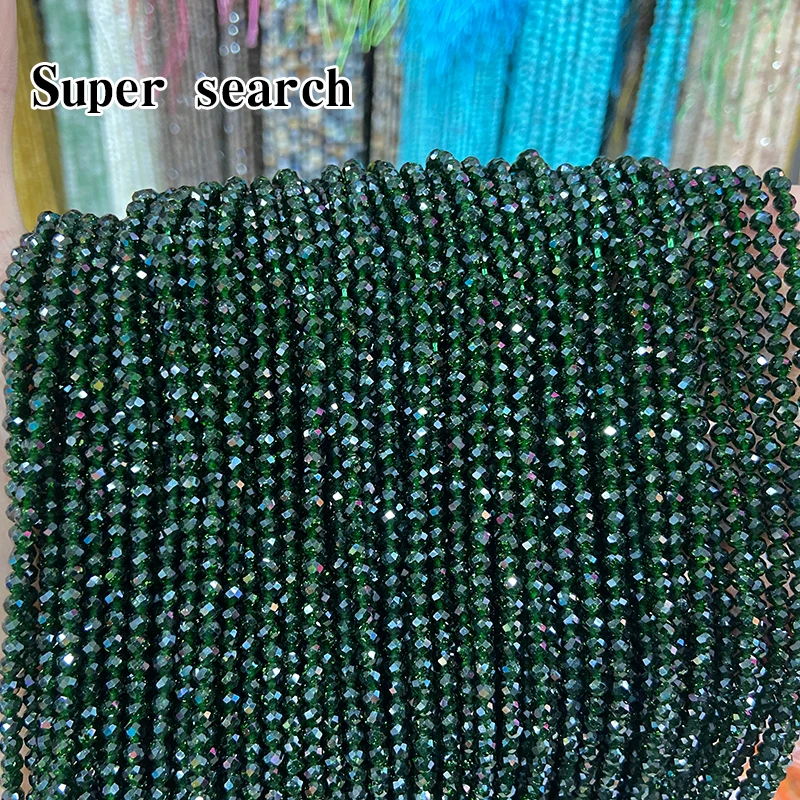 

Natural Faceted Green Sand Stone Gemstone Stone Round Loose Spacer Beads For Jewelry Making Bracelet Necklace Handmade 2 3 4mm