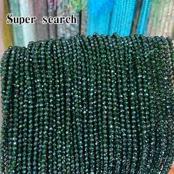 Natural Faceted Green Sand Stone Gemstone Stone Round Loose Spacer Beads For Jewelry Making Bracelet Necklace Handmade 2 3 4mm