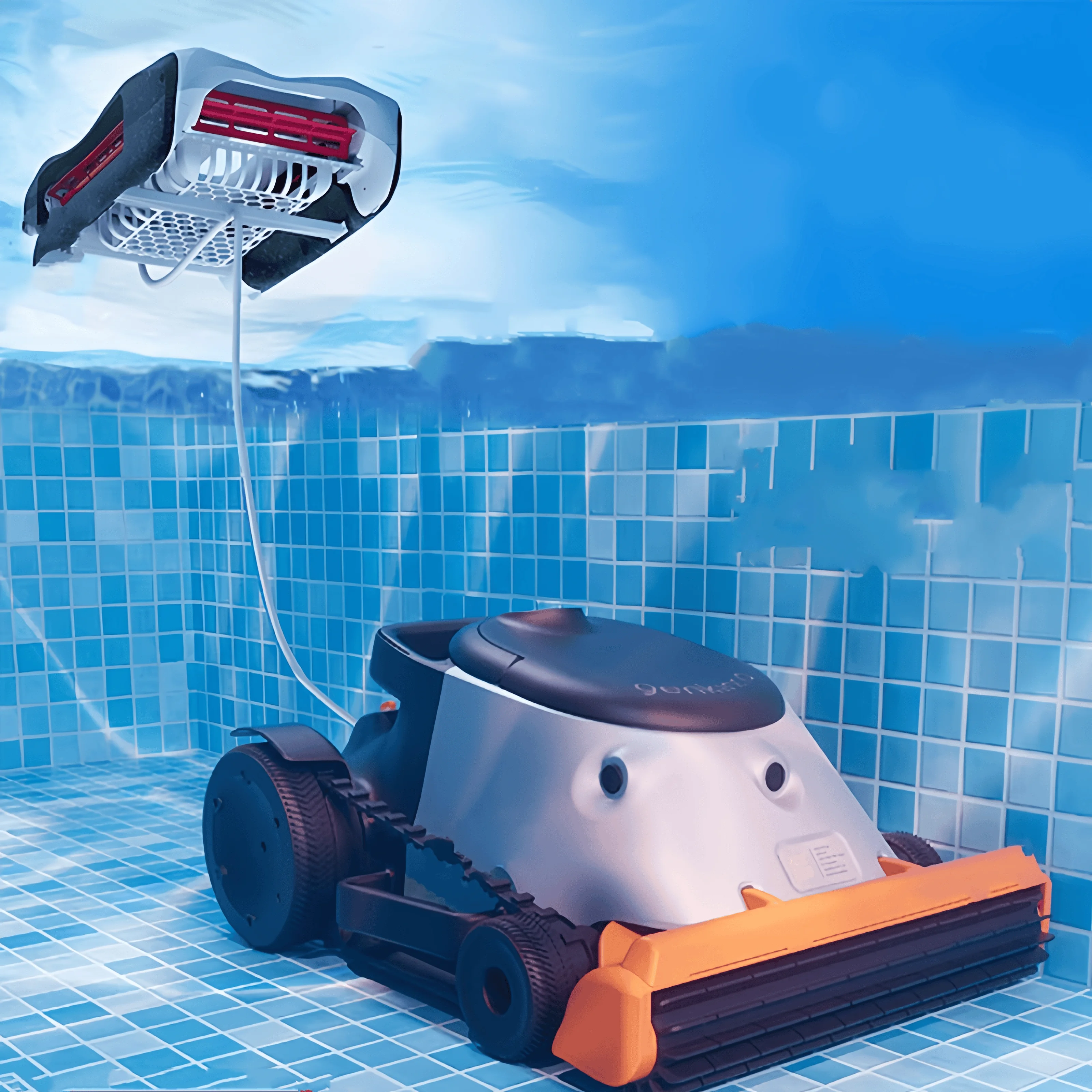 

Pool Surface Cleaner Robot Automatic Pool Skimmer Smart Control Cleaning Cordless Swimming Accessory Robotic Cleaner Robot