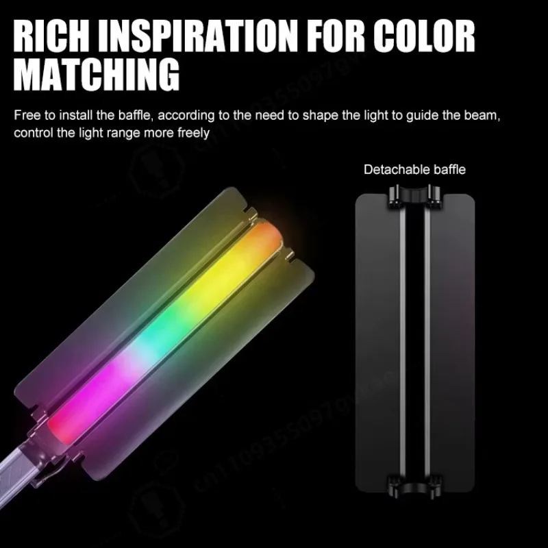 2700-7500K RGB Portable LED Video Studio Light, Dimmable Photography Fill Lamp for Portrait Shooting, Vlog, Live Streaming