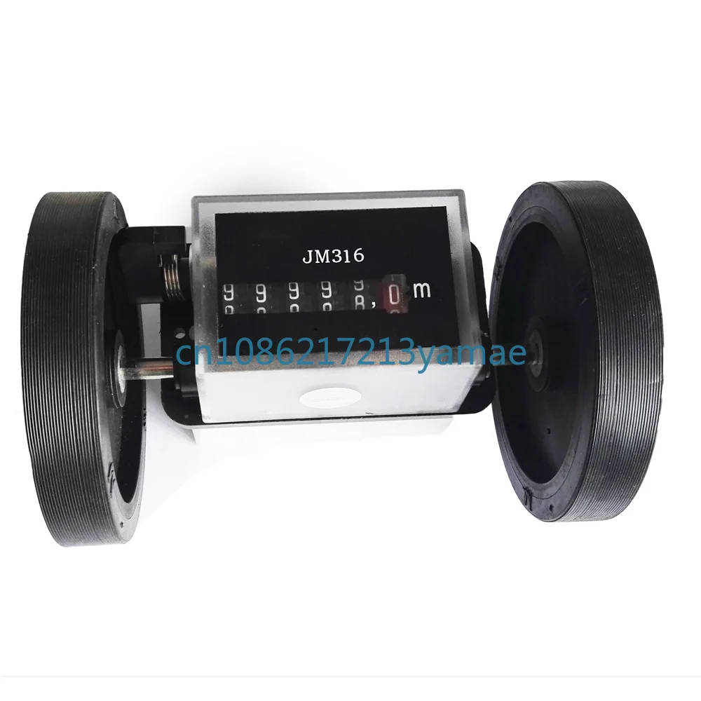 

JM316 Roller Wheel Mechanical Counter Meter Textile Printing Artificial Leather Plastic Film Length Record Counter