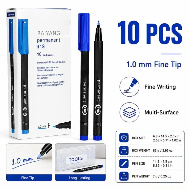 Permanent Marker Set for Small Writing, Labels and Daily Organization