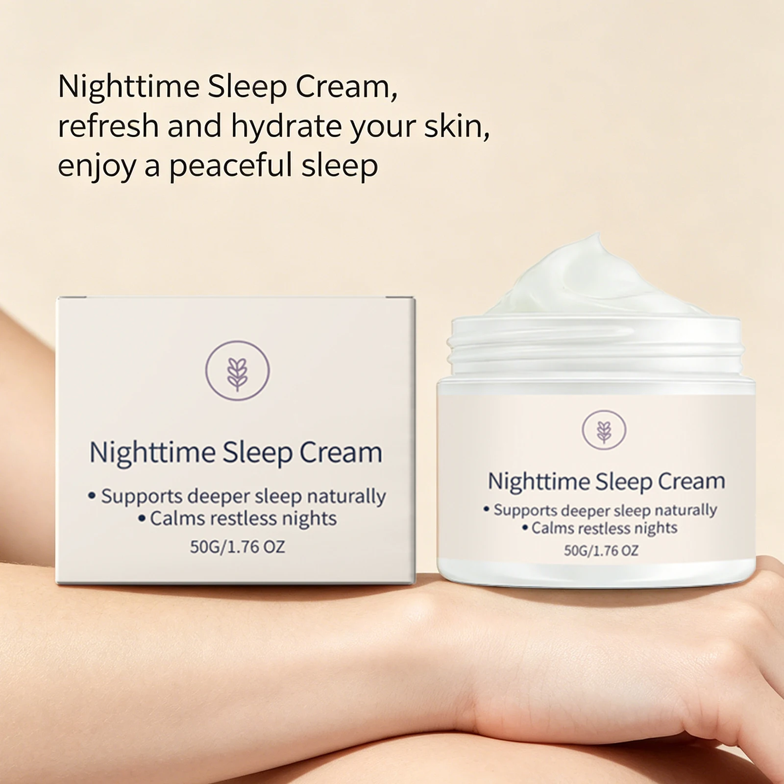 Sleep Soothing Cream Nourishing Soften Body Skin Promotes Relaxation and Restful Sleep with Gentle Scent Bedtime Massage Cream
