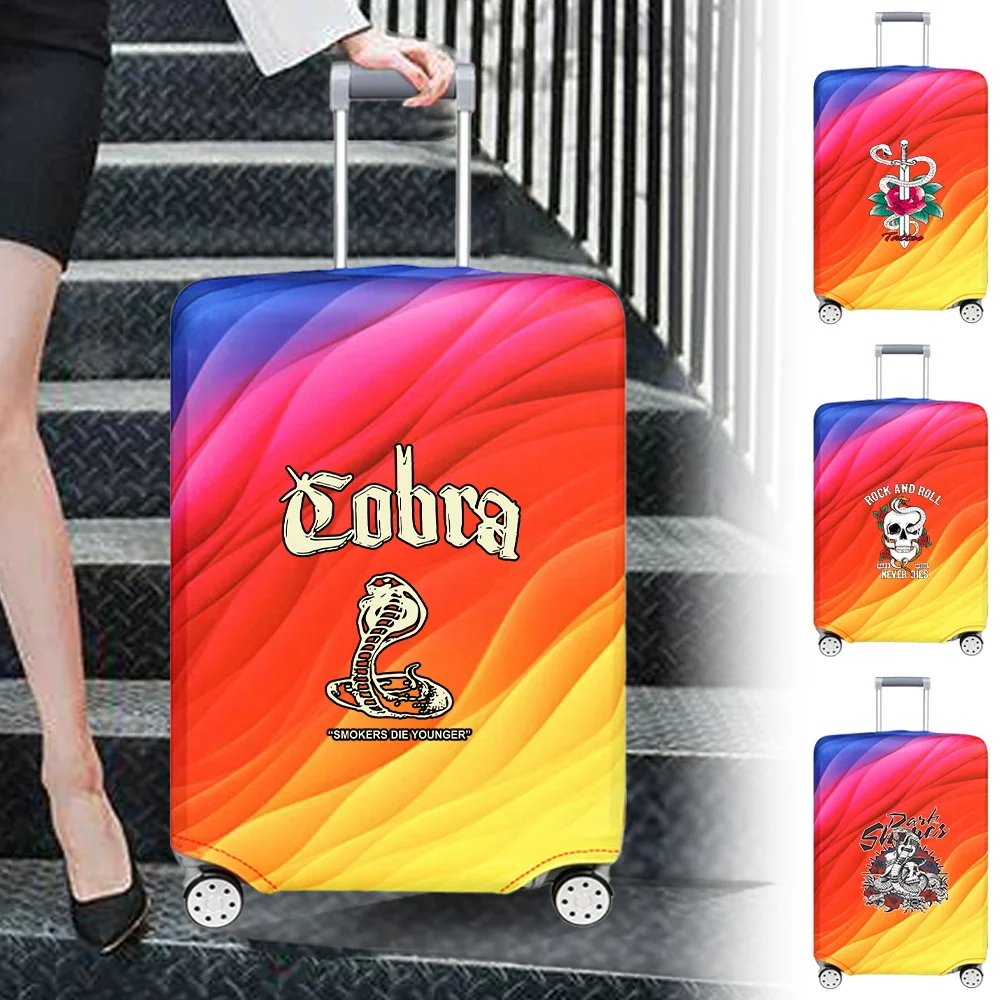 

Trolley Box Cover Reusable Thick Elastic Luggage Cover Cobra Series Stretch Fabric Cover 18-32inch Trolley Box Suitable