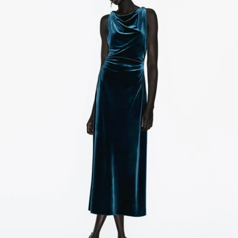 

The new elegant velvet dress