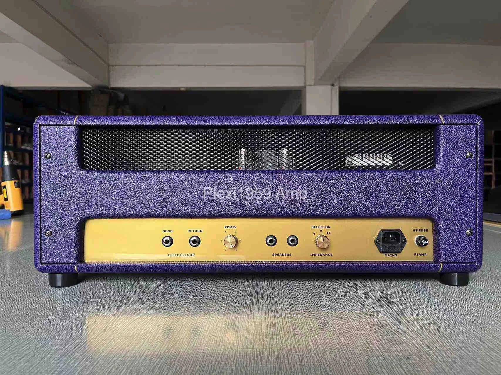 Plexi1959 Amp with Purple Color Hand-wired Guitar Amplifier Head with JJ Tubes