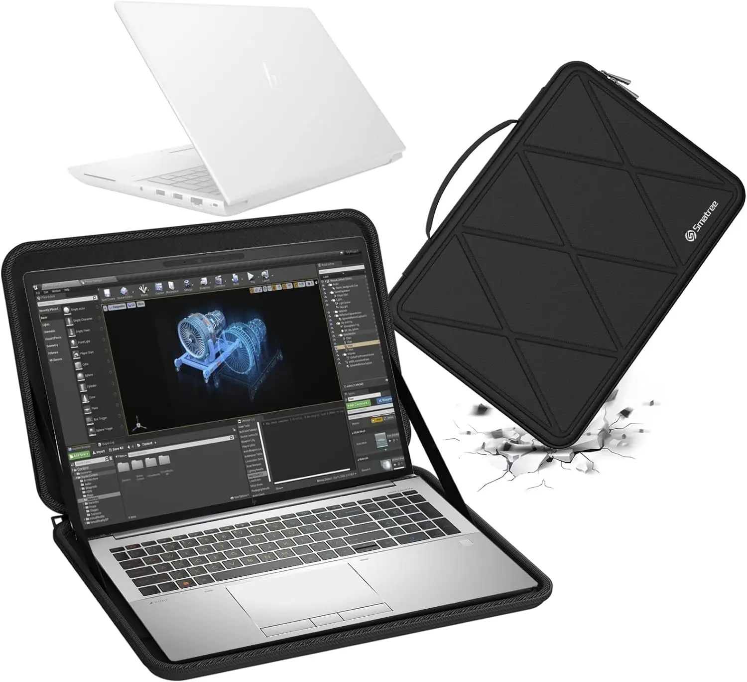 

Чехол для ноутбука, противоударный водонепроницаемый защитный чехол для 15,6 дюймов HP ZBook Fury 16 G10/G9, тонкая сумка для ноутбука для мобильной рабочей станции