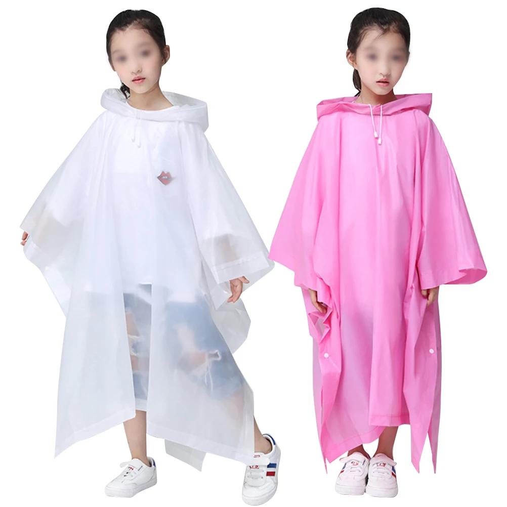 

2pcs Children Backpack Raincoat EVA Waterproof Lightweight Portable Outdoor Camping Hiking Mountaineering Protective for School