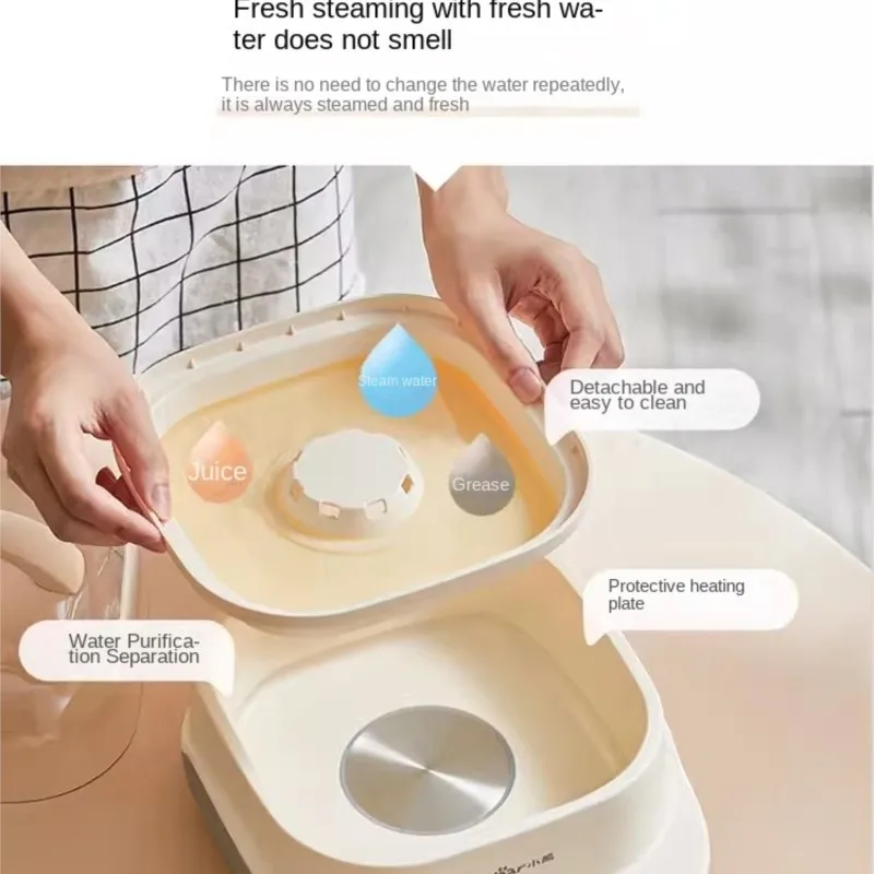 Electric steamer, household steamer, household electric steamer, multifunctional double-layer large capacity steamer