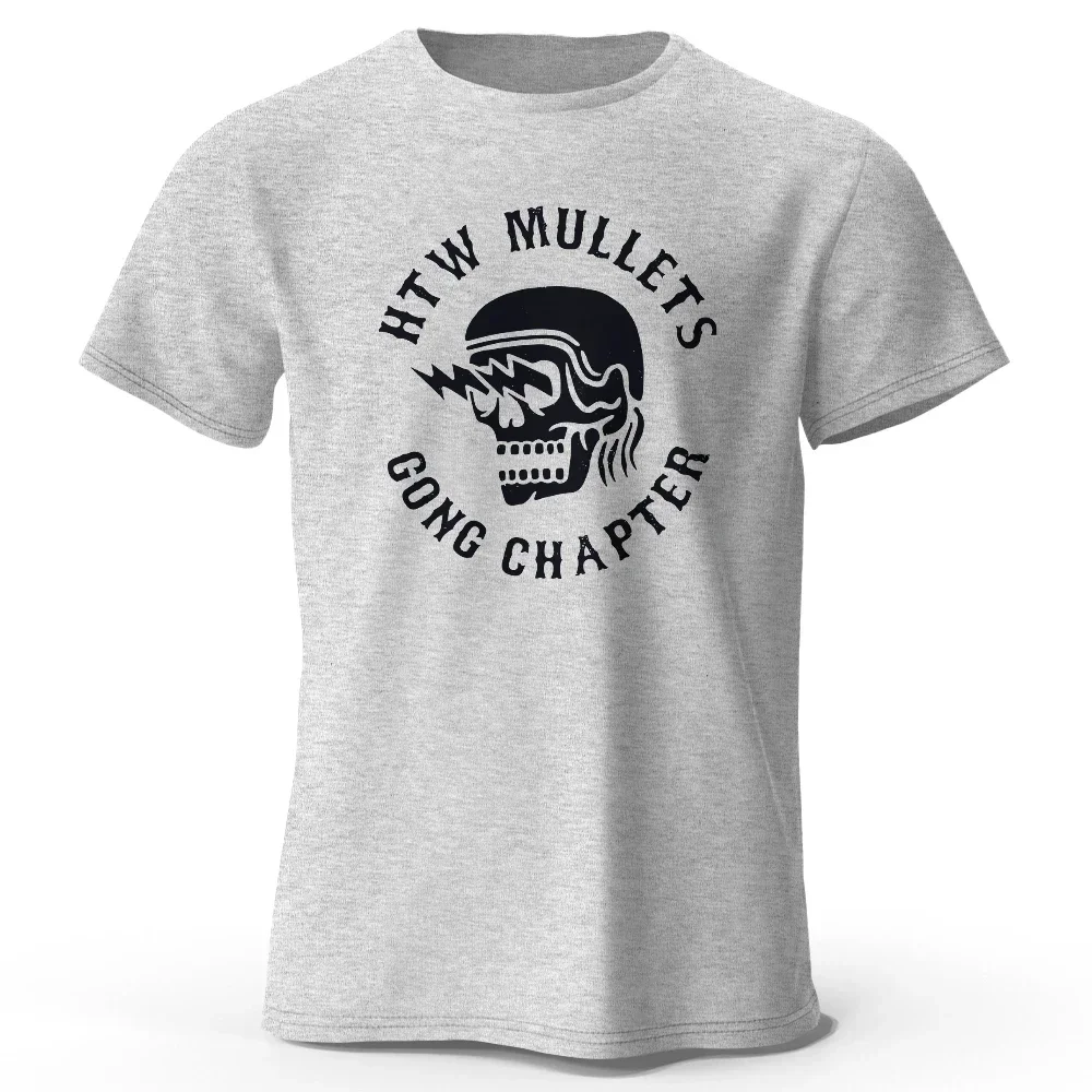 Mullets Gong Chapter Print, Men's Novel Graphic Design T-shirt, Casual Comfy Summer Tees for Men's Daily ActivitiesTops Clothing