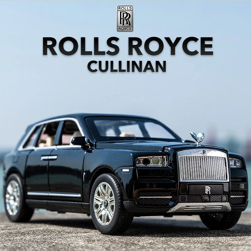 1:24 Rolls Royce Cullinan Alloy Car Model Large Size Simulation SUV Metal Car Model Pull Back Scale  Miniatur