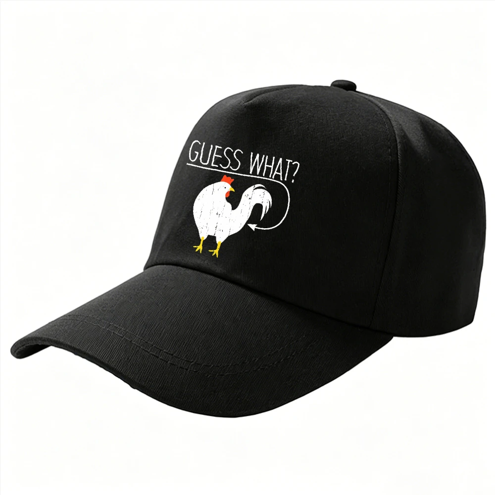 Funny Goods  Guess What Chicken Butt Vintage Distressed Dad Hat Funny Chicken Meme Adjustable Baseball CapHumor Novelty Gift Cap