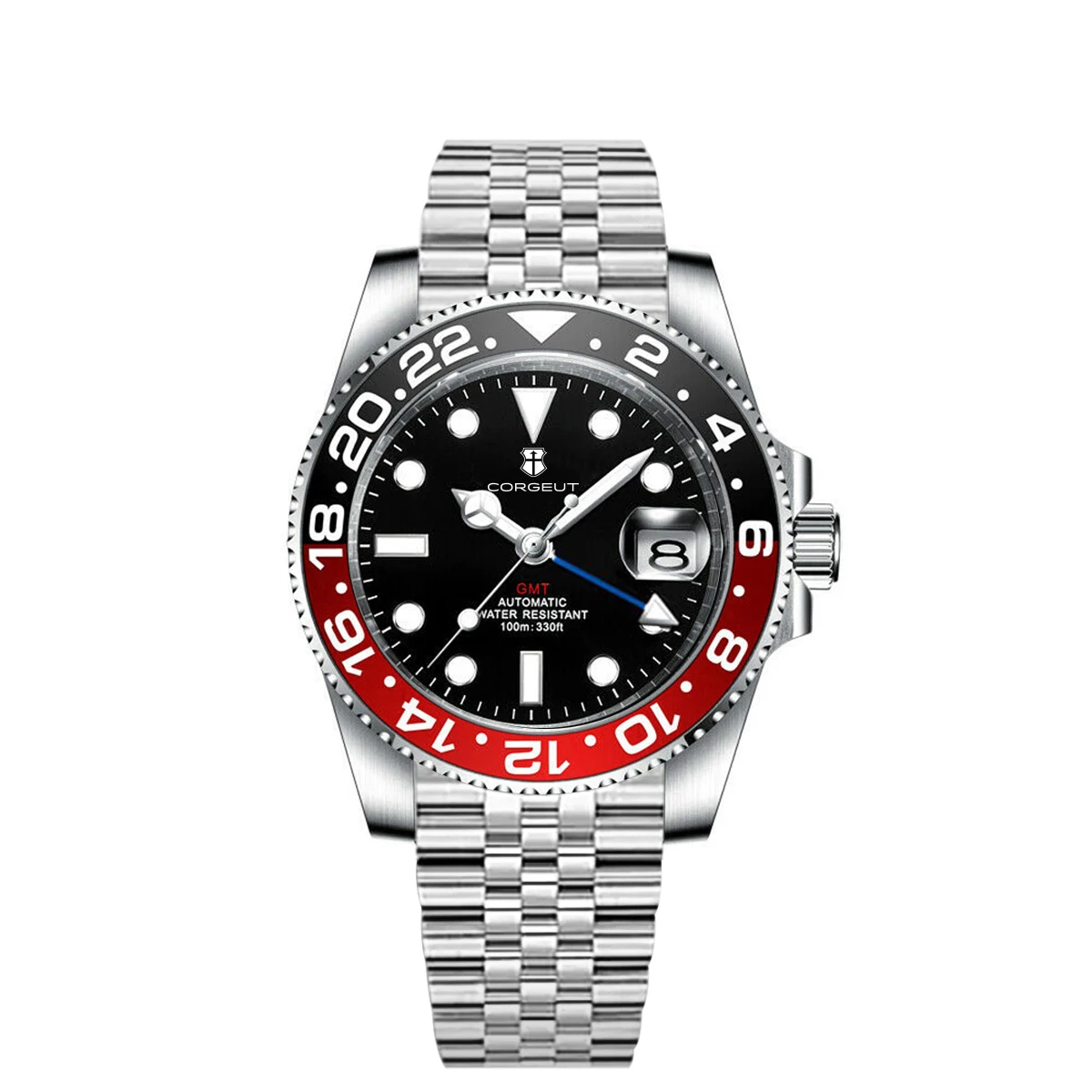 

Роскошные часы NH34 GMT, механические наручные часы Corgeut, юбилейные сапфировые керамические мужские часы, часы для дайвинга, 40 мм, автоматические часы
