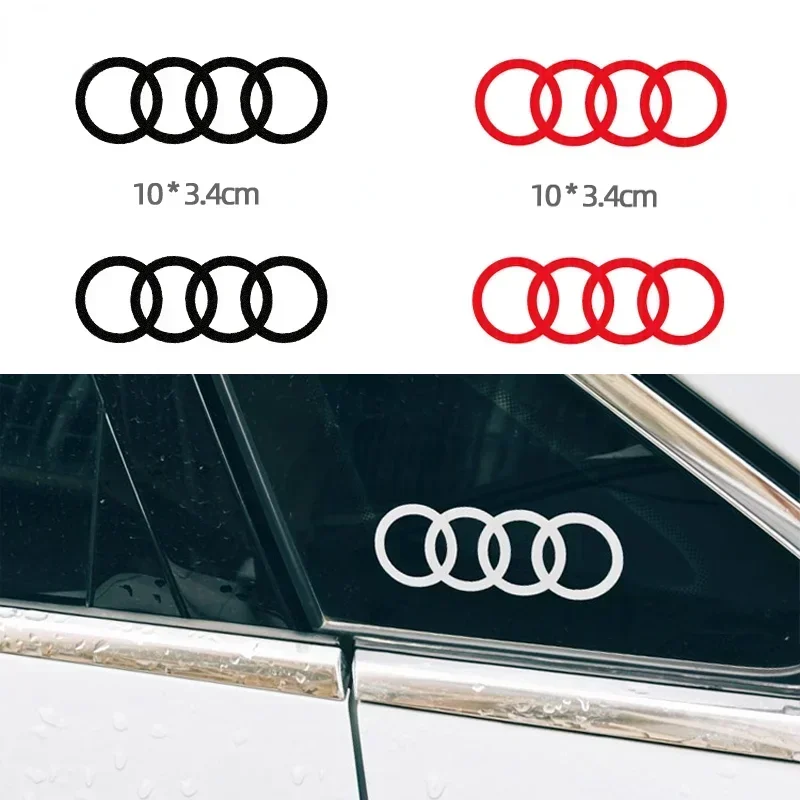 2Pcs Car Rear Window Sticker Side Body Pull Flower Decoration for Audi Q2 Q5 A5 B8 A3 A4 A6 S3 S6 S8 8P C7 RS3 RS4 Accessories