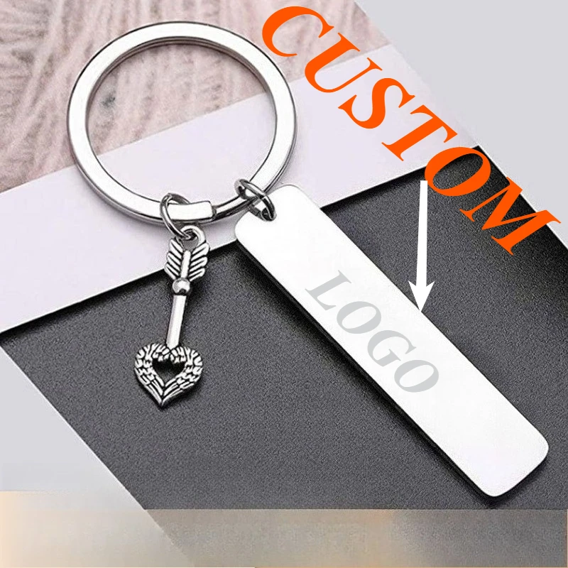 

1pc Custom Keychain Personalized Stainless Steel Fashion Best Friend Couple Customized Key Ring Car Accessories Gift Wholesale
