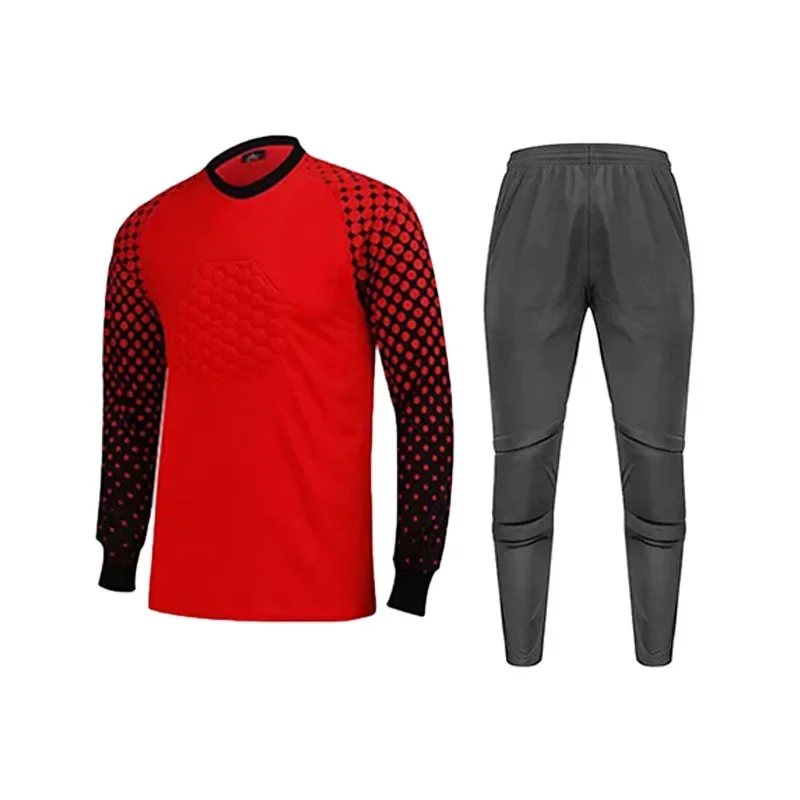 Goalkeeper Goalkeeper Suit Suit Long Pants Men's and Women's Football Match Training Wear Long Sleeve Door-God Chest Protector P