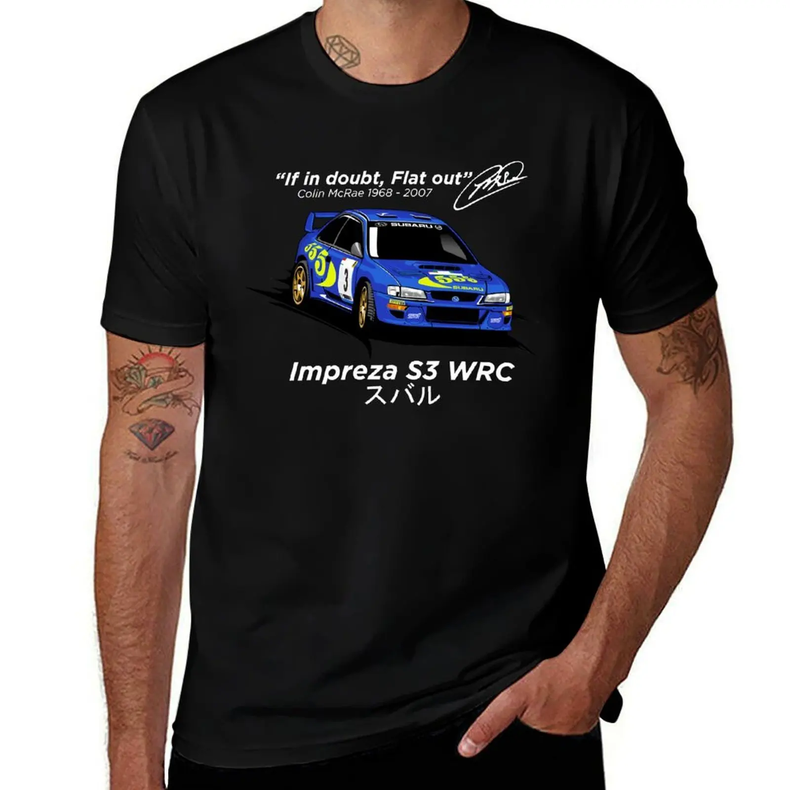 Colin McRae Impreza T-Shirt Lightweight Casual Summer T-Shirt