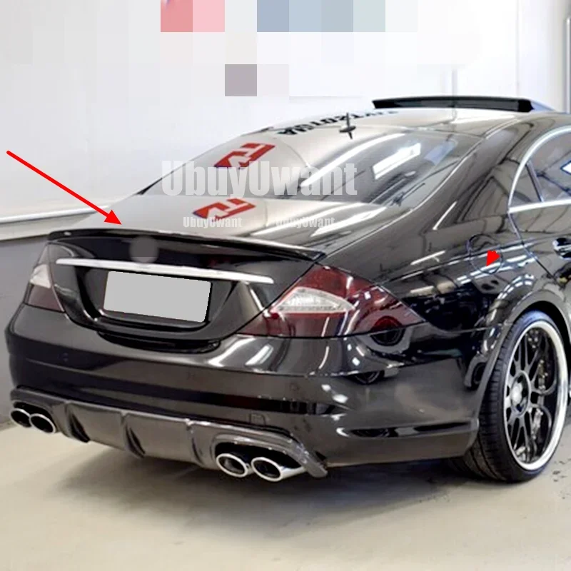 Für Benz CLS W219 CLS350 CLS550 2005-2010 AMG-Stil Hochwertiger ABS-Kunststoff Heckspoiler Flügel Kofferraumlippe Auto-Styling
