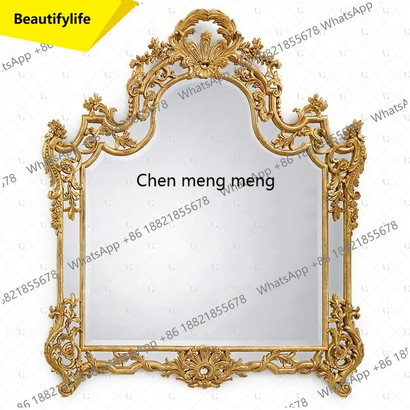 

6239 Custom mirror European luxury retro home bedroom decorative mirror French bathroom mirror