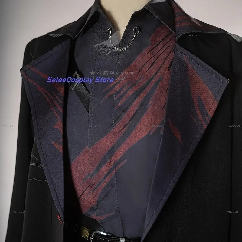 CySylus Cosplay Game Love And Deepspace Costume Suit Coat Red Shirts Pants Uniform Qinche Halloween Christmas Mens Roleplay Part