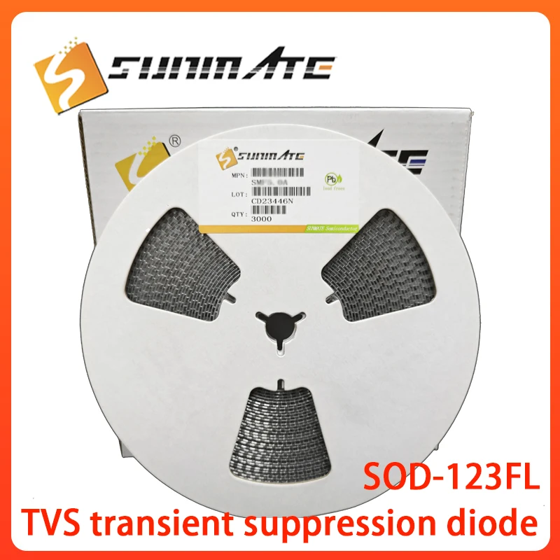 50PCS SMF5.0A SMF6.0A SMF6.5A SMF7.0A SMF7.5A SMF8.0A SMF8.5A SMF9.0A  SMF10A SOD-123FL TVS transient suppression diode