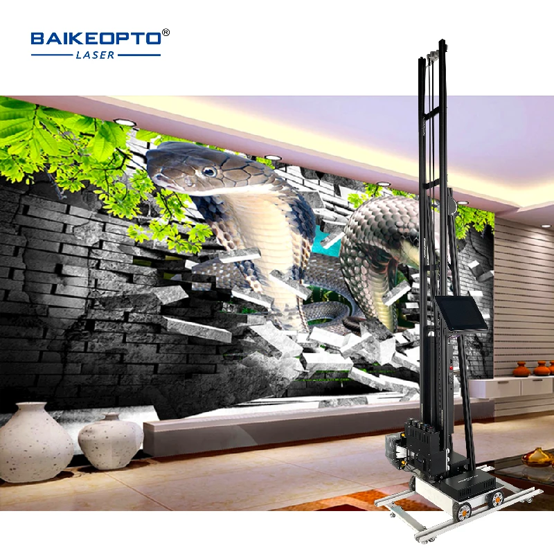 3D Effect Wall Painting Printer Vertical Mural Wall Inkjet Printer With EPS DX7 Printhead