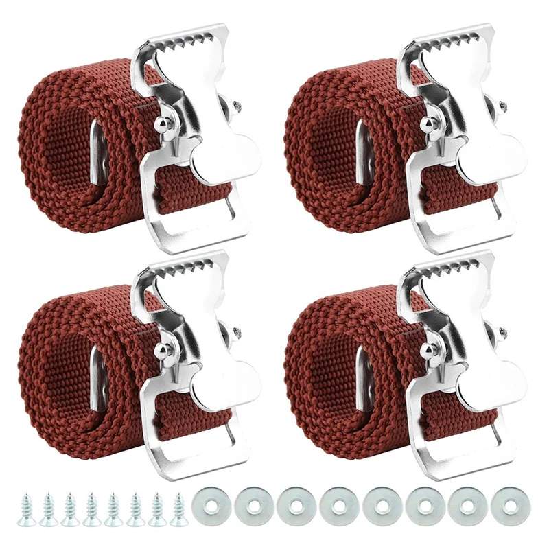 Cinghie per trampoli per cartongesso da 4 pezzi, cinghie per fascia per gambe Kit di cinghie per fascia per piedi per cartongesso Parte di ricambio per cinghia di fissaggio per gambe in nylon-AB09