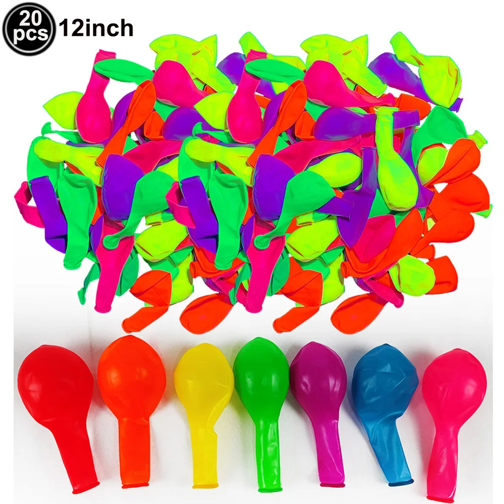 Im UV-Neon-Luftballons leuchten, groß, 101,6 cm, fluoreszierender Zahlenballon, Latexballons, Babyparty, Geburtstag, Hochzeit, Dekorationen – Detail 2