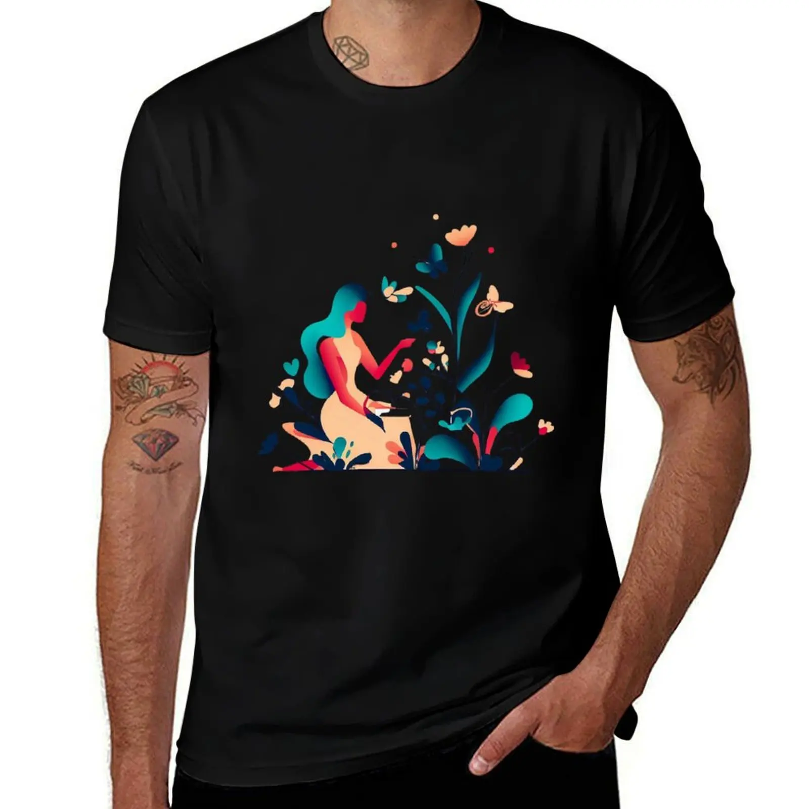 Enchanting Blooms: Fashion and Products Inspired by the Graceful Hydrangea Girl T-Shirt Casual Pattern Print Tee Shirt T-Shirt