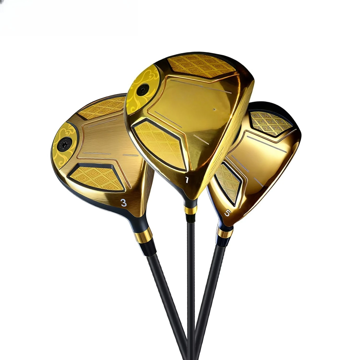 مجموعة نادي الجولف باللون الذهبي الوردي/الشمبانيا الذهبي للنساء والرجال مخصصة لليد اليمنى من الألومنيوم والكربون الصلب (لا تشمل الحقيبة) بوسوت #2