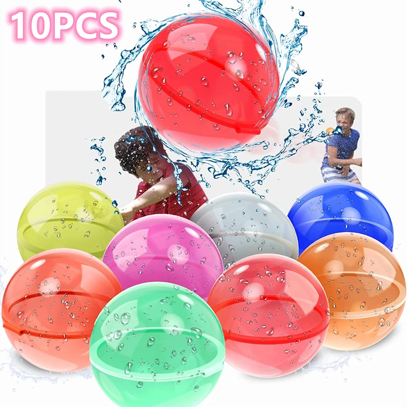 Balões reutilizáveis bomba de água para crianças e adultos, atividades ao ar livre, piscina, praia, banho brinquedos, jogos de verão, 10 pcs