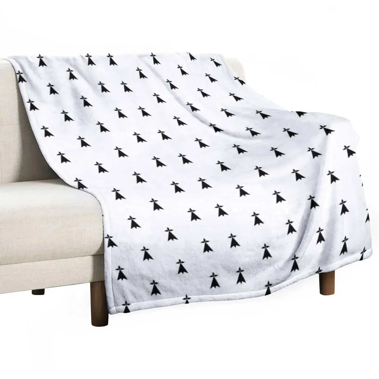 Breton ermine Throw Blanket Loose Summer Multi-Purpose Sofa Blankets