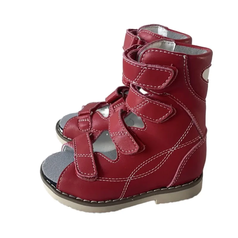 

Shoe High Ankle Leather Sandals for Children Flat Feet Corrective Shoes