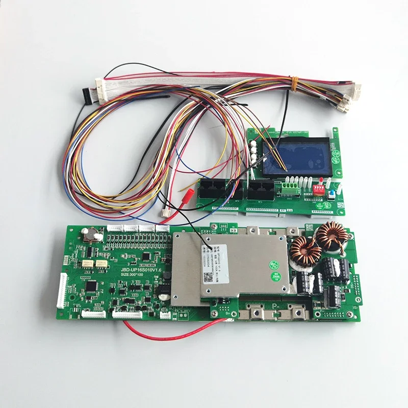 BMS Energy Storage ESS 15S 16S 48V BMS LiFePO4 Li-ion 100A 150A 200A Smart BMS with UART 485 CAN LCD