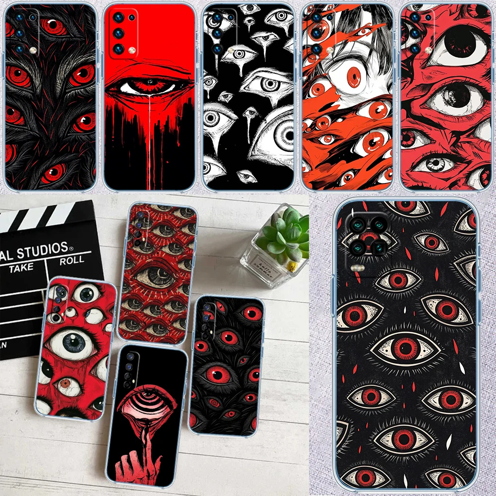 Чехол для телефона IF25 Spooky Scary Face Eyes для Motorola Moto G40 G04 G05 One Ace Action Fusion + Plus Hyper Macro Vision Zoom