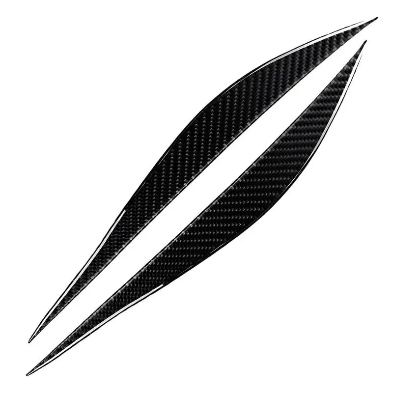 Headlight Eyebrow Trim Carbon Fiber Headlight Eyebrows Decor For Auto Simple And Elegant Car Headlight Eyebrow Decoration Strip